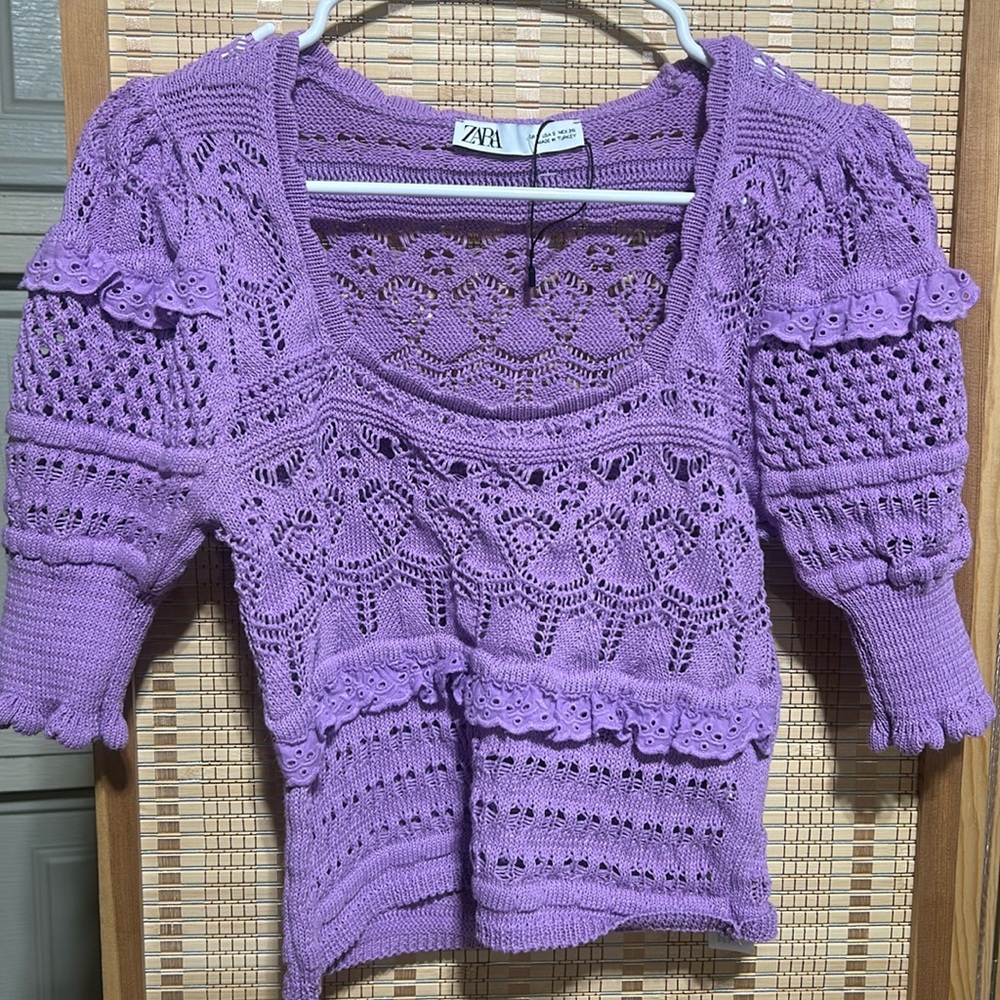 Zara crocheted top